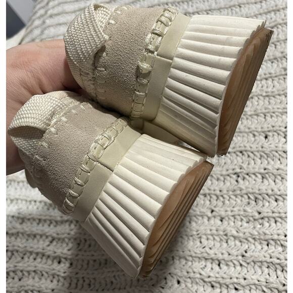 Dolce Vita Dolen Sneaker Platform Woven Sock Stretch Womens 8.5 Sandstone Knit - Picture 7 of 11